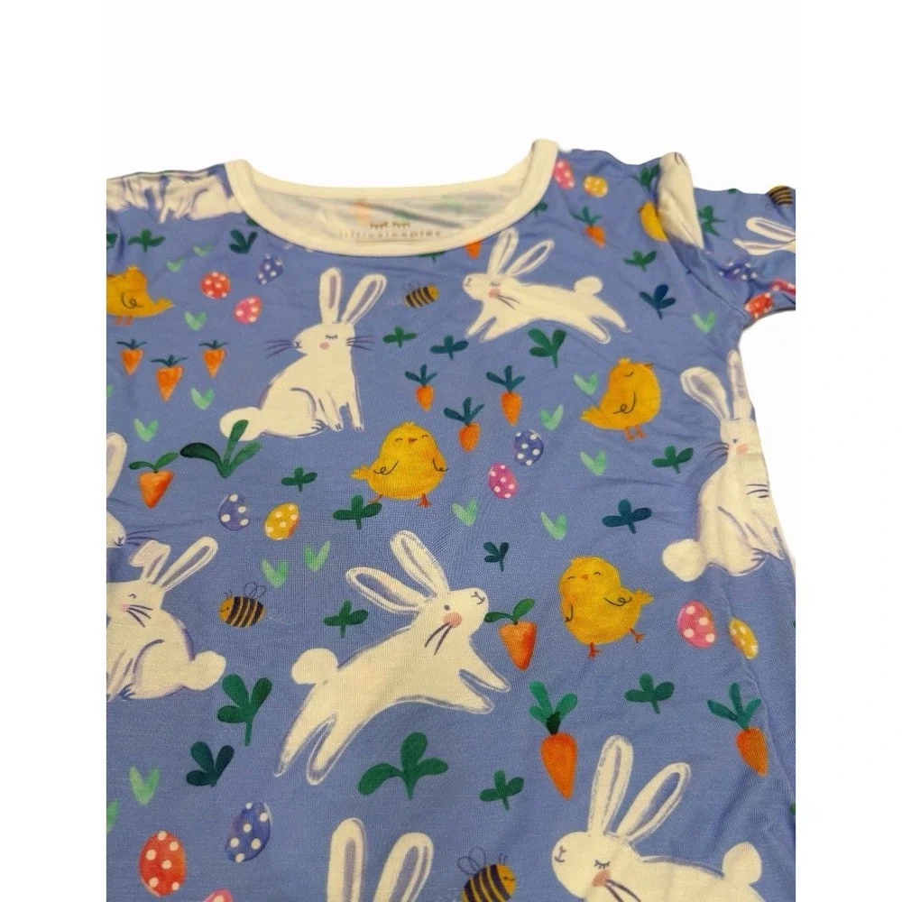 Little Sleepies Bunny Patch Two Piece Pajama Set Size 4T NWT
